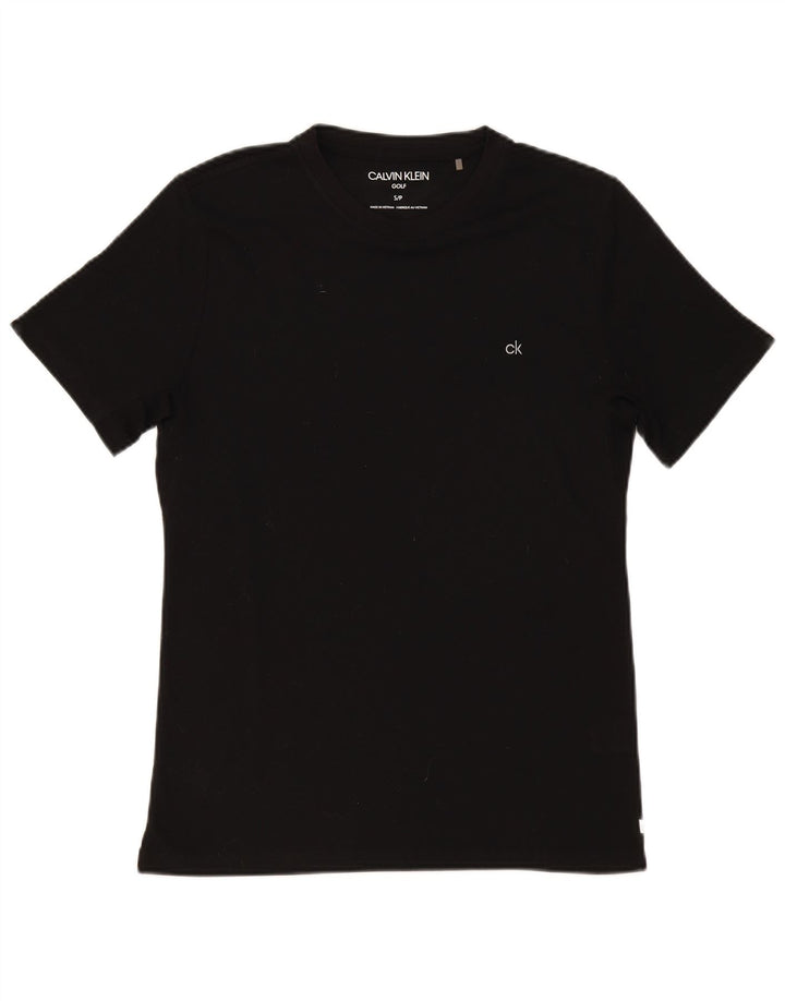 CALVIN KLEIN T-shirt da golf da uomo Top Small Nero Poliestere
