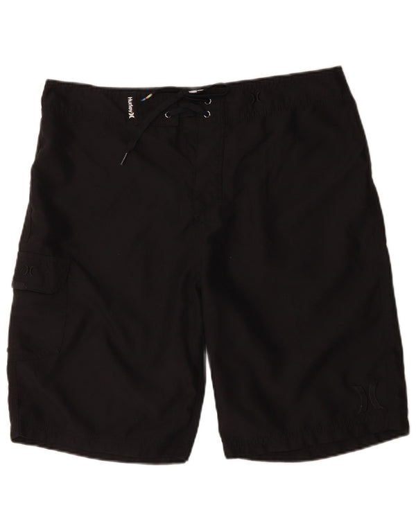 Pantaloncini da bagno da uomo Hurley grandi neri in poliestere