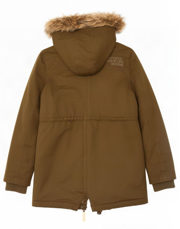 Giacca parka con cappuccio da donna Superdry The Windparka UK 12 Medium Khaki