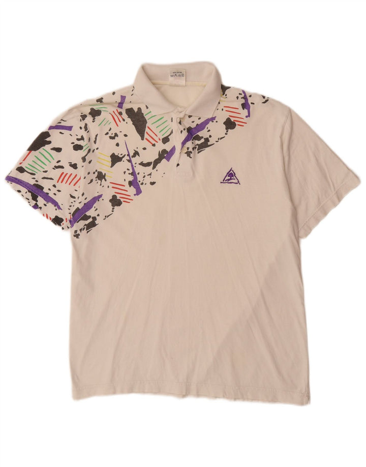 Polo VINTAGE da ragazzo 15-16 anni in cotone mimetico bianco medio