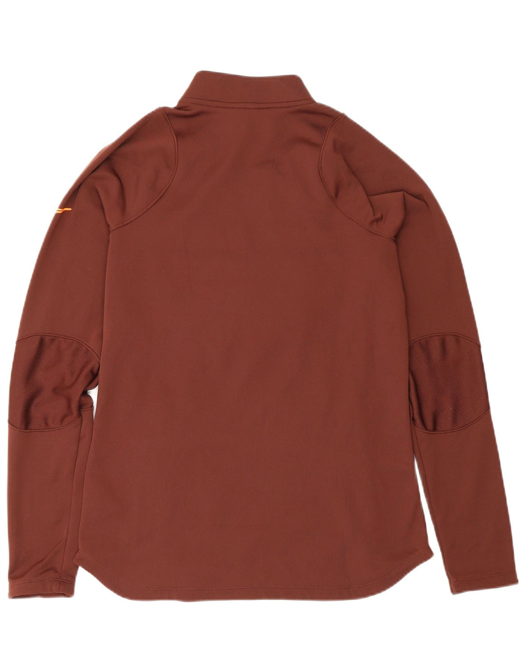 Top della tuta da ginnastica Nike Therma-Fit con collo e zip da donna UK 10 piccolo marrone