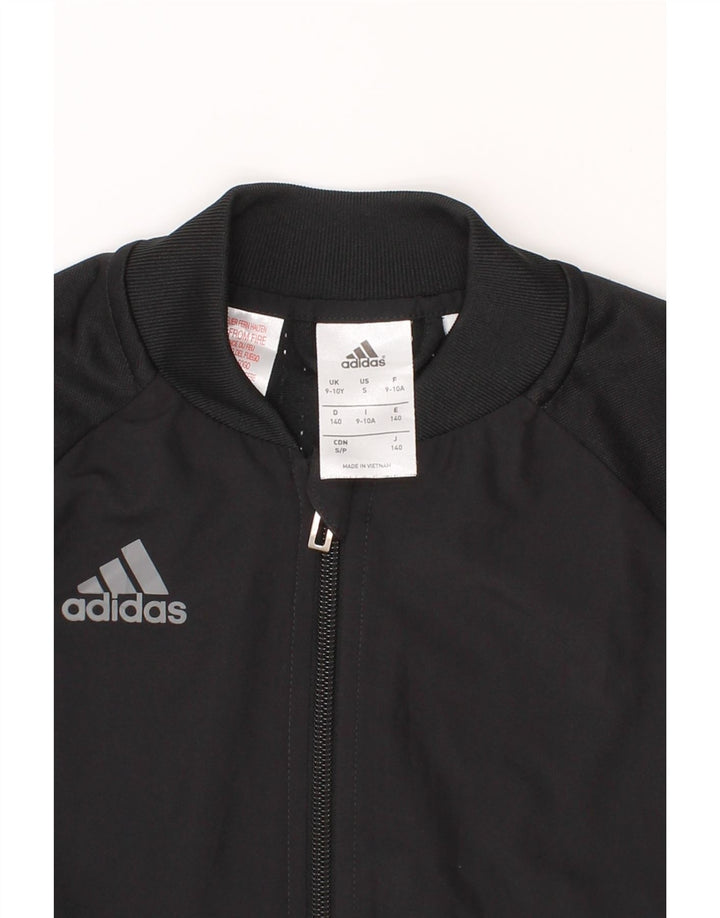 ADIDAS Boys Climacool Tracksuit Top Jacket 9-10 Years Black Polyester Vintage Adidas and Second-Hand Adidas from Messina Hembry 