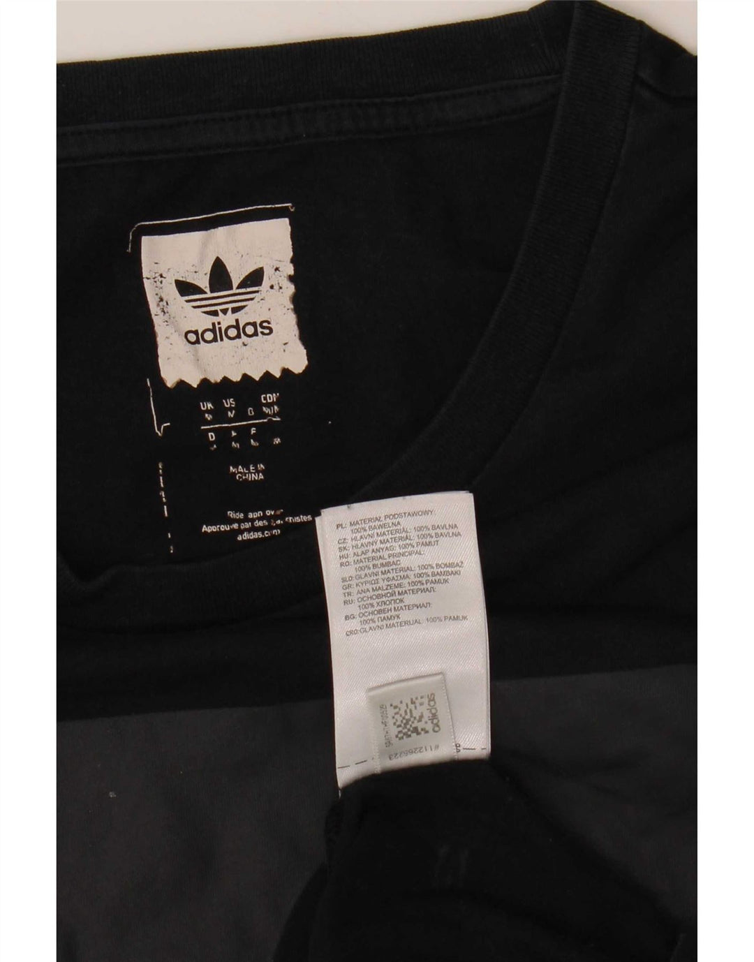 T-shirt grafica da uomo Adidas Top in cotone blu navy medio