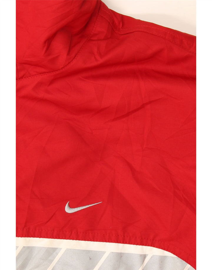Giacca a vento da uomo Nike UK 44 2XL Poliestere color block rosso