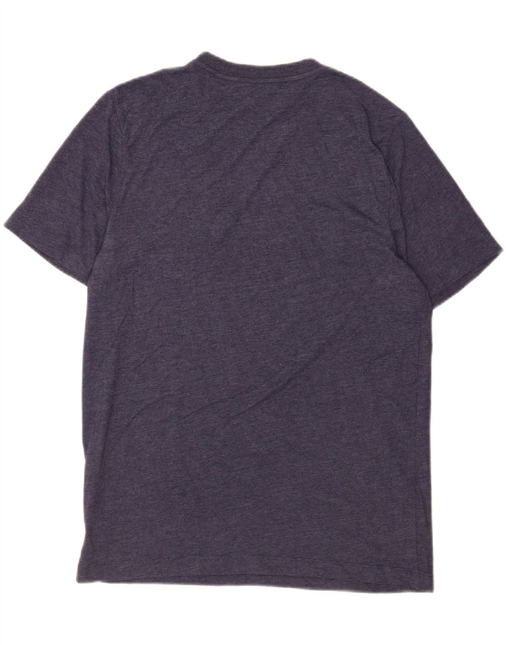 T-shirt grafica da uomo Puma Top in cotone chiazzato blu navy medio