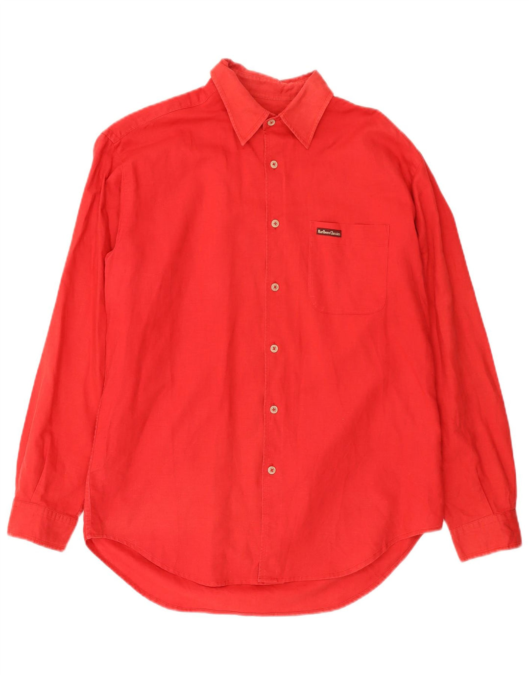 MARLBORO CLASSICS Camicia da uomo grande in lino rosso