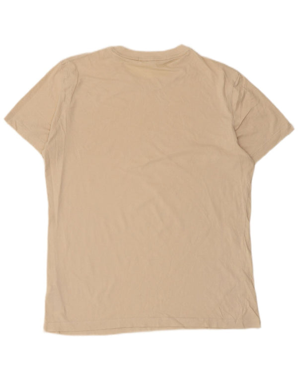Calvin Klein Jeans T-shirt grafica da uomo Top grande in cotone beige