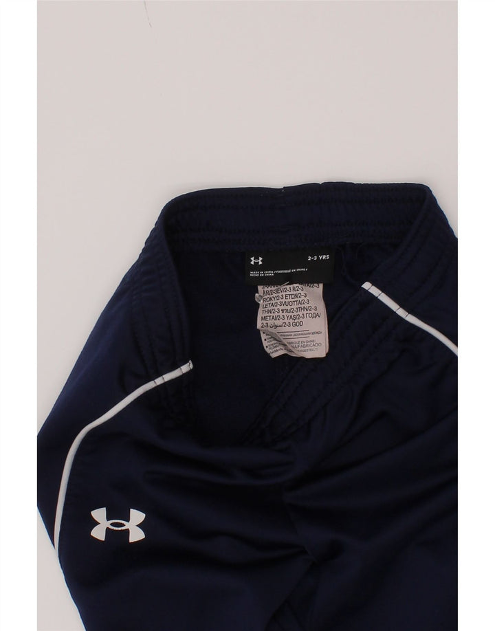 Pantaloni da tuta da ragazzo Under Armour 2-3 anni in poliestere blu navy