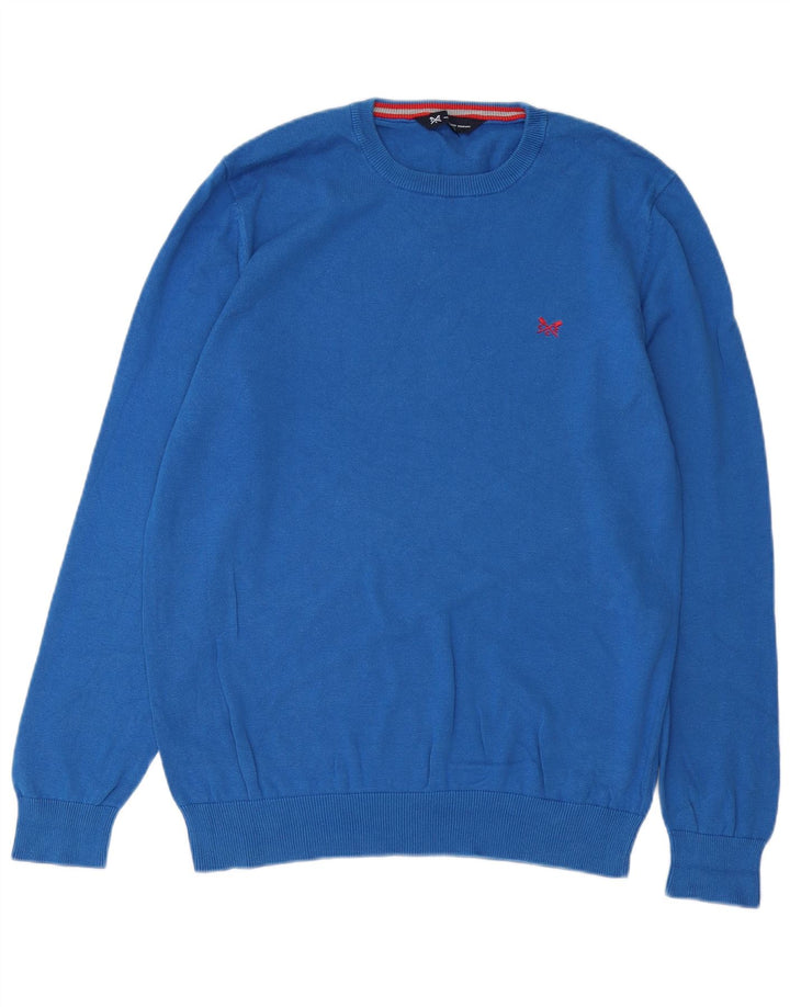 CREW CLOTHING Maglione maglione girocollo da uomo grande blu