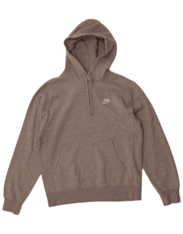 Felpa con cappuccio da uomo Nike Small in cotone grigio