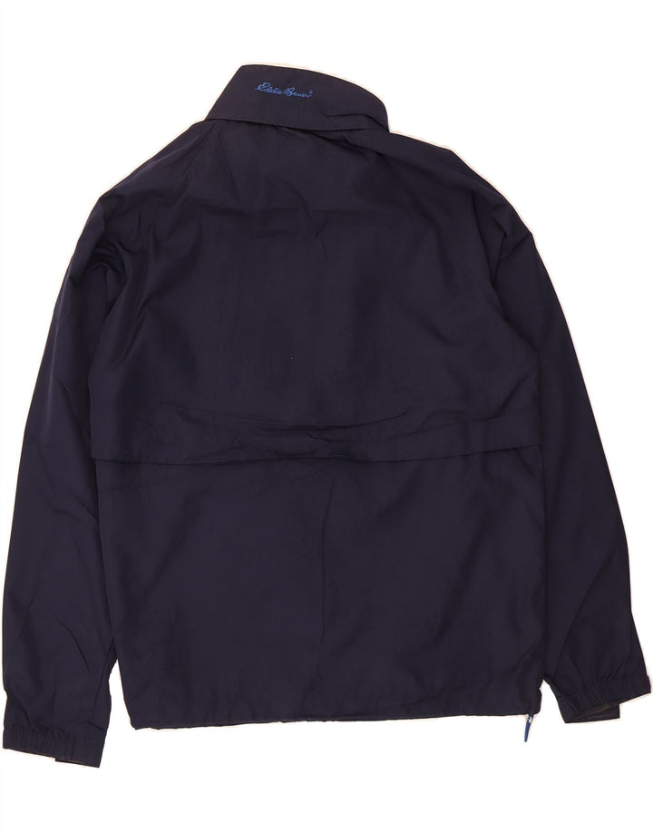 EDDIE BAUER Mens Rain Jacket UK 40 Large Navy Blue Polyester Vintage Eddie Bauer and Second-Hand Eddie Bauer from Messina Hembry 
