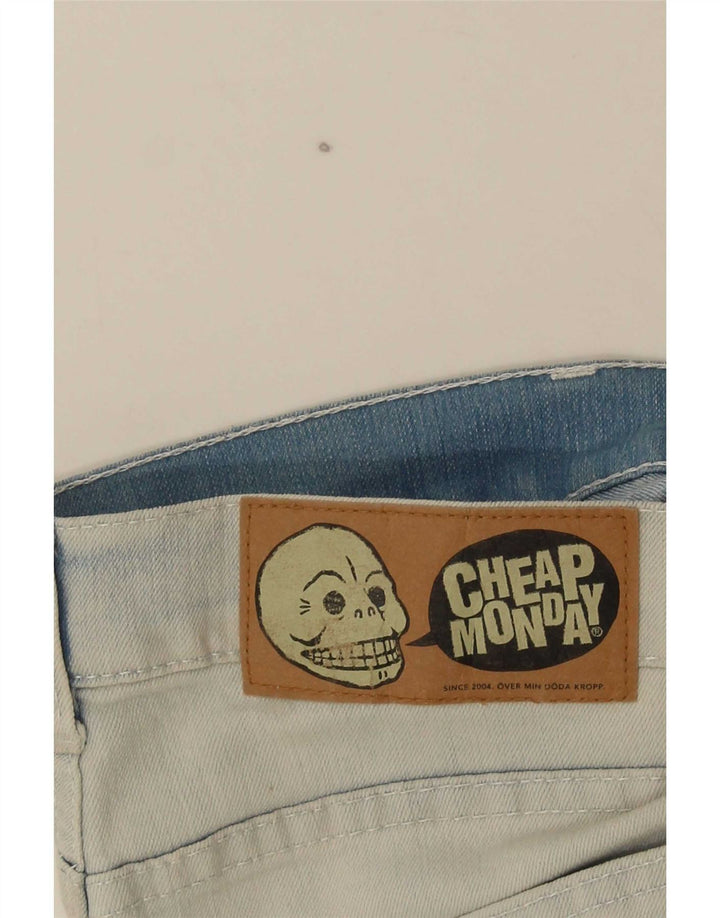 Jeans slim da uomo economici Monday W30 L32 cotone bianco
