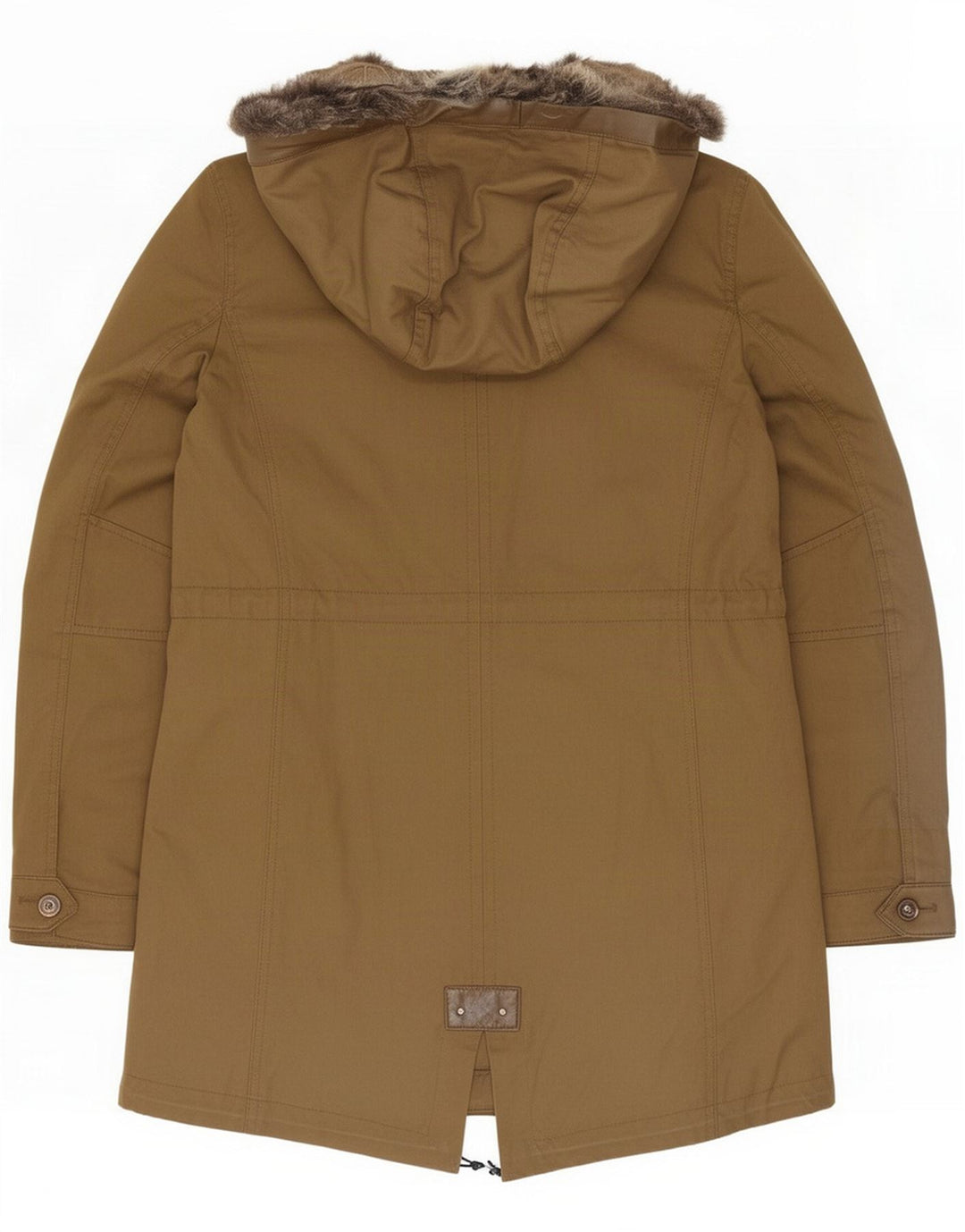 Massimo Dutti Giacca Parka con cappuccio da donna UK 14 Verde medio Cotone
