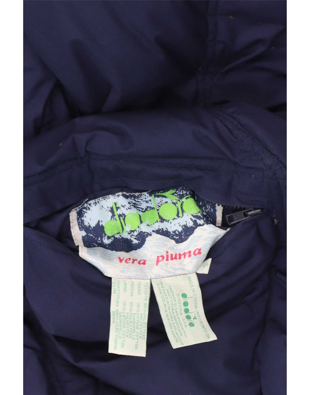 Giacca imbottita reversibile da uomo Diadora UK 36 Small Blu Poliestere