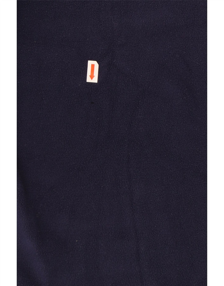 Maglione in pile da uomo Kappa con zip e collo grande in poliestere blu navy