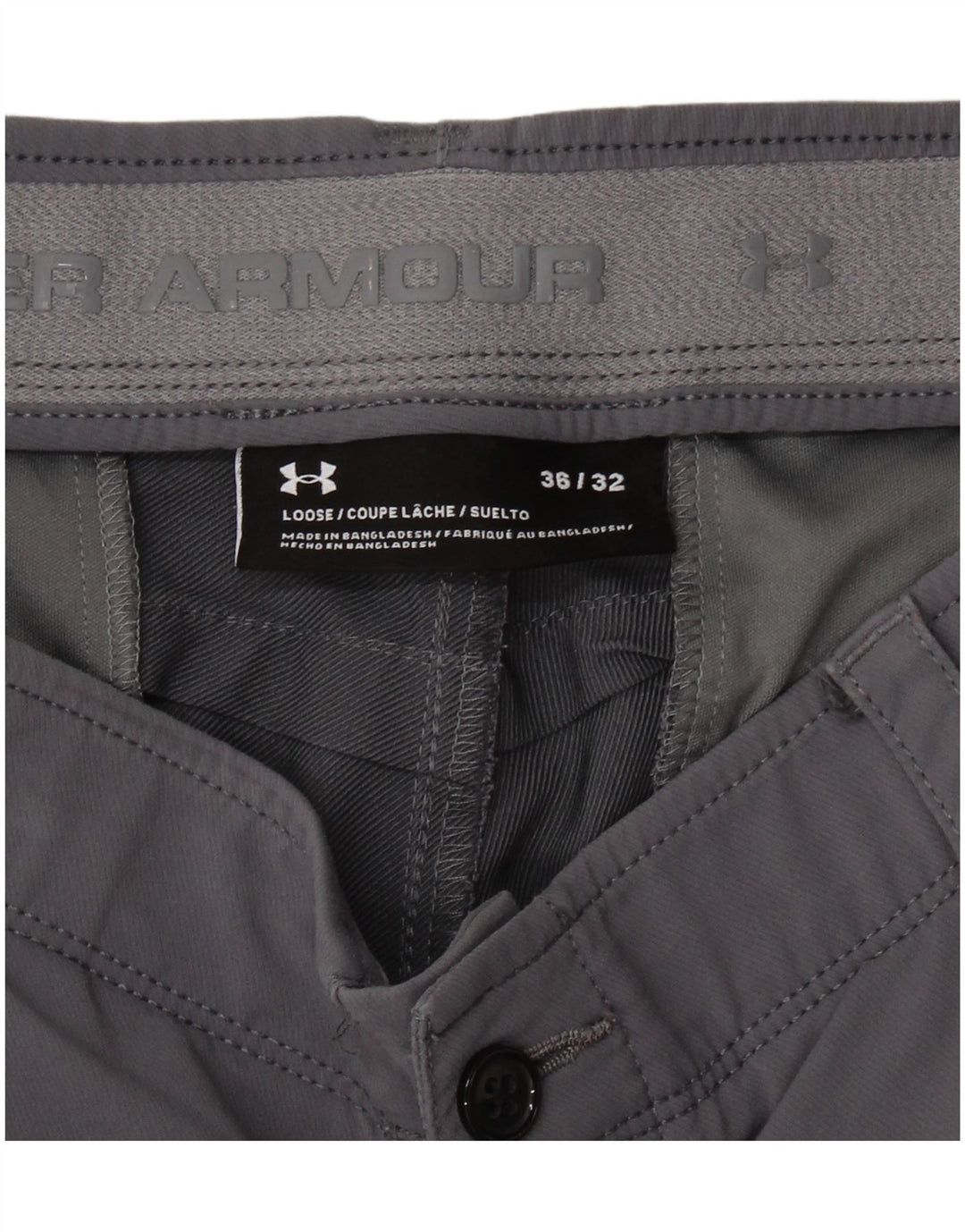 Pantaloni chino slim da uomo UNDER ARMOUR W36 L32 Grigi