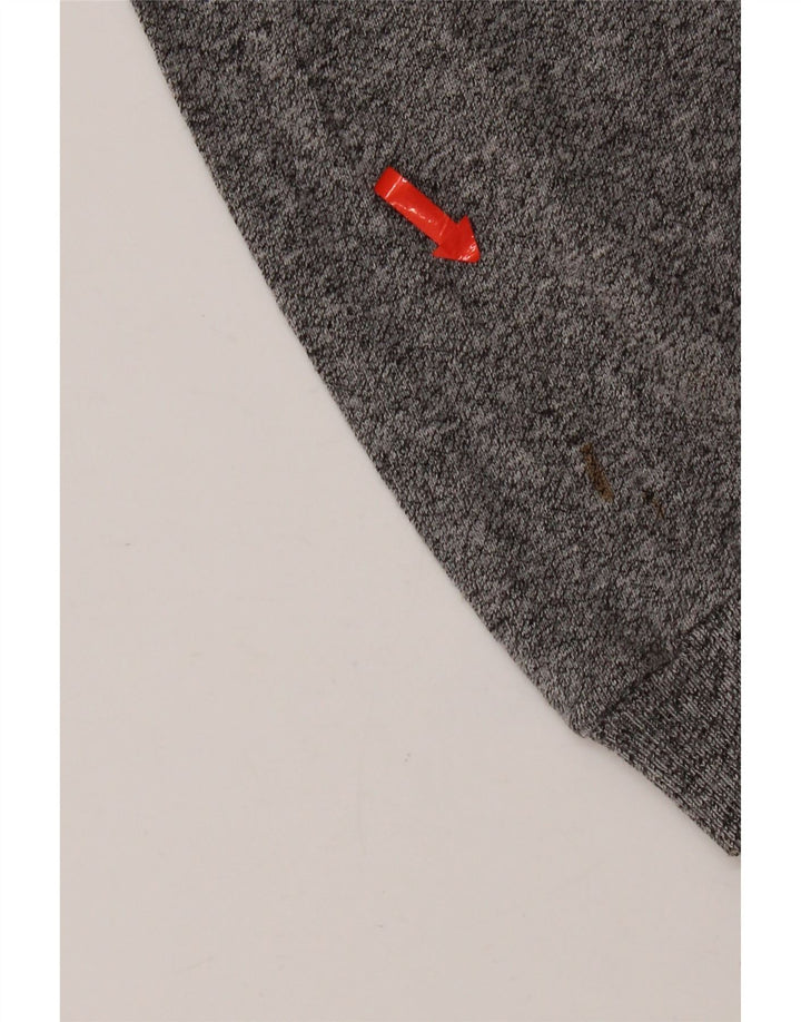 Maglione Asics da uomo con zip e collo in cotone chiazzato grigio medio
