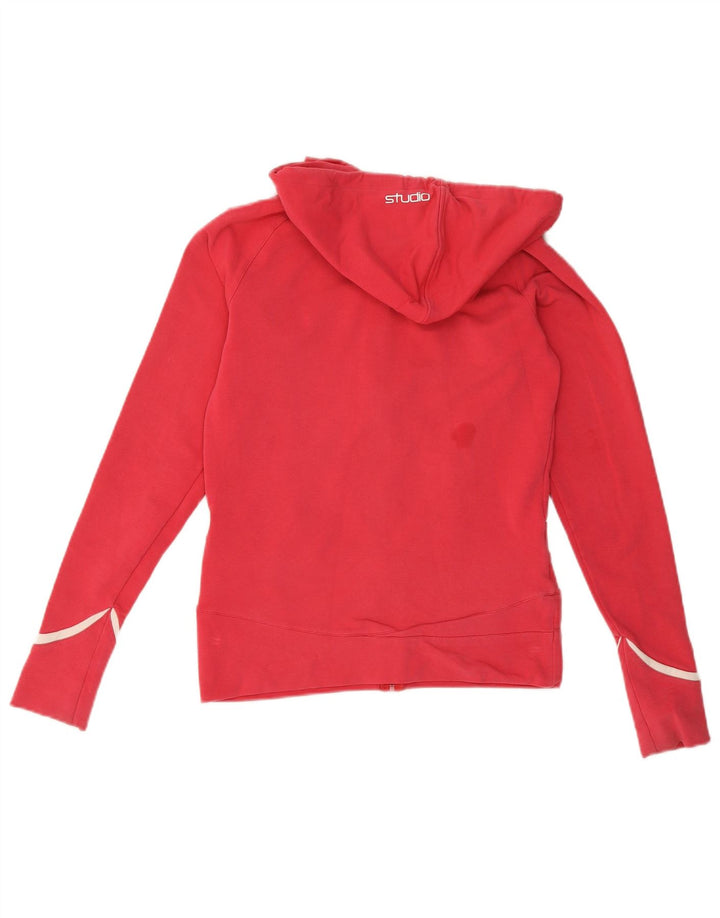 Felpa con cappuccio e zip Nike Studio da donna UK 8/10 Piccolo cotone rosso