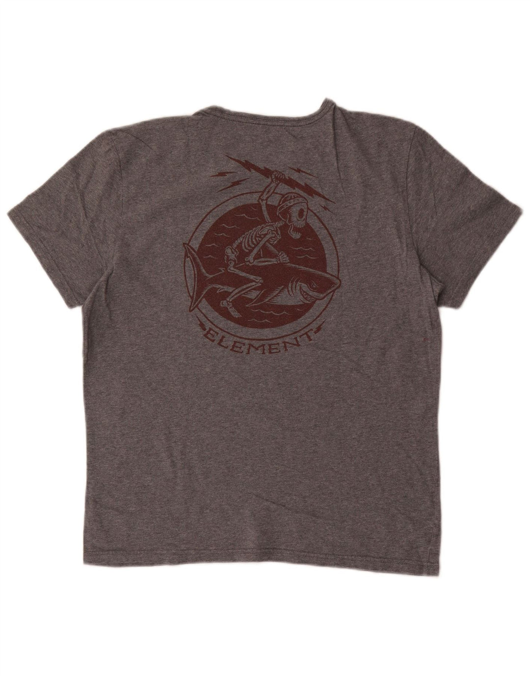 T-shirt grafica da uomo Element Top piccola grigia