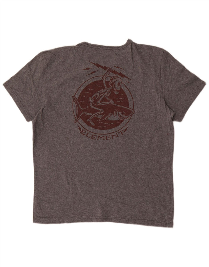 T-shirt grafica da uomo Element Top piccola grigia