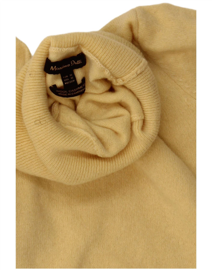 Maglione maglione da donna a collo alto Massimo Dutti UK 6 XS lana gialla
