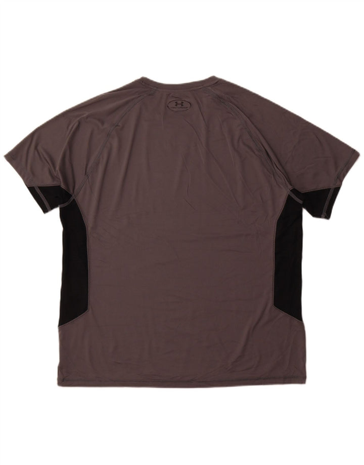 T-shirt Heat Gear da uomo UNDER ARMOUR Top XL poliestere color block grigio