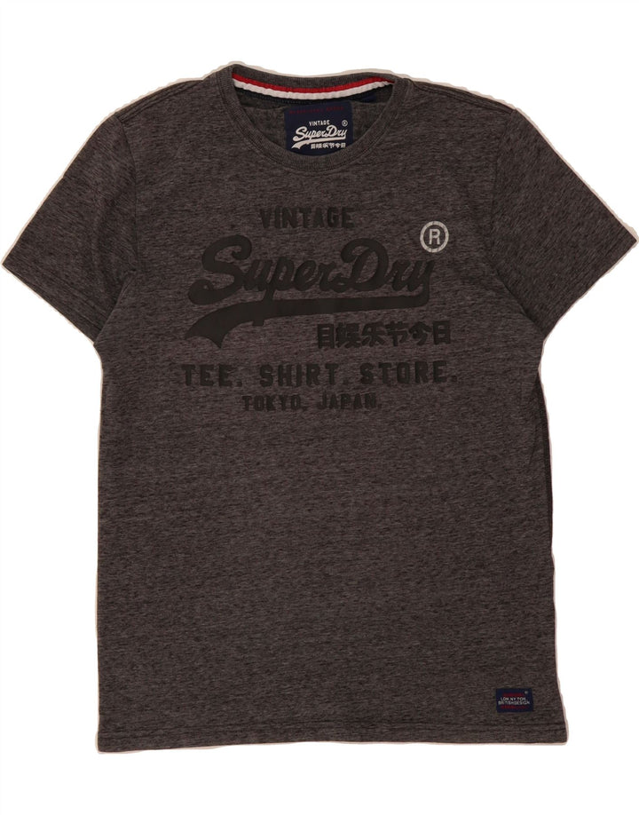 SUPERDRY Mens Graphic T-Shirt Top Large Grey Cotton Vintage Superdry and Second-Hand Superdry from Messina Hembry 
