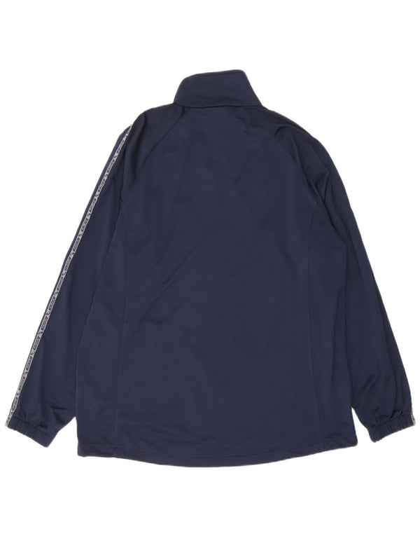 Giacca da ginnastica grafica da uomo Asics XL in poliestere blu navy