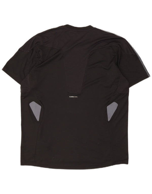 T-shirt Adidas Climacool da uomo Top XL poliestere color block nero