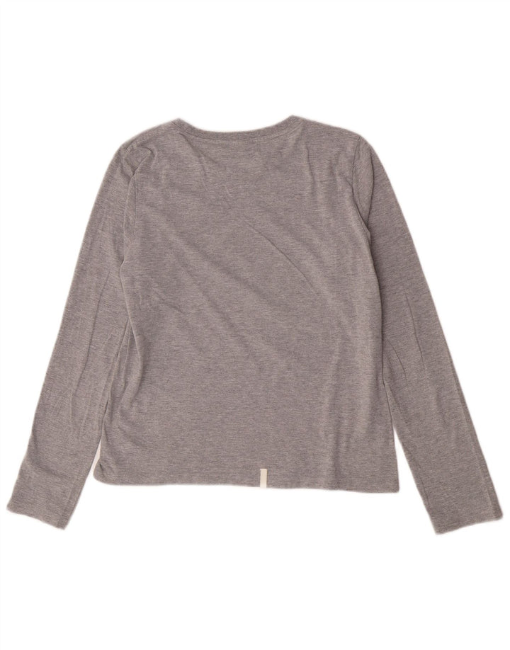 Puma Maglietta grafica da donna a maniche lunghe UK 14 Large Grigia