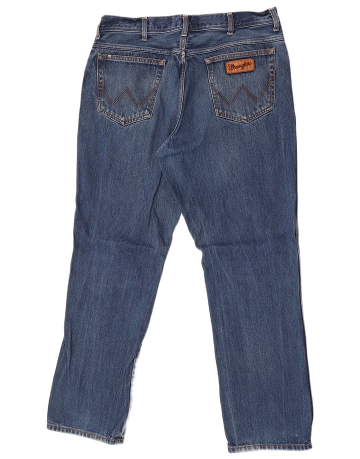 Jeans dritti da uomo Wrangler Texas W38 L32 cotone blu
