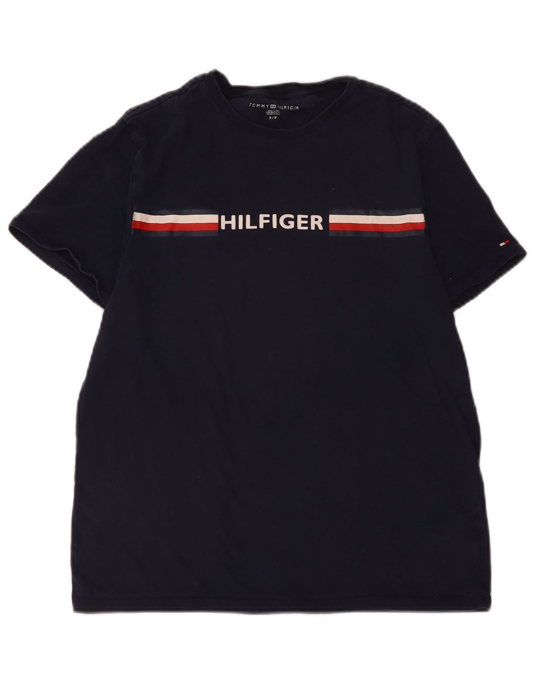 TOMMY HILFIGER T-shirt grafica da uomo Top Small Blu navy Colourblock