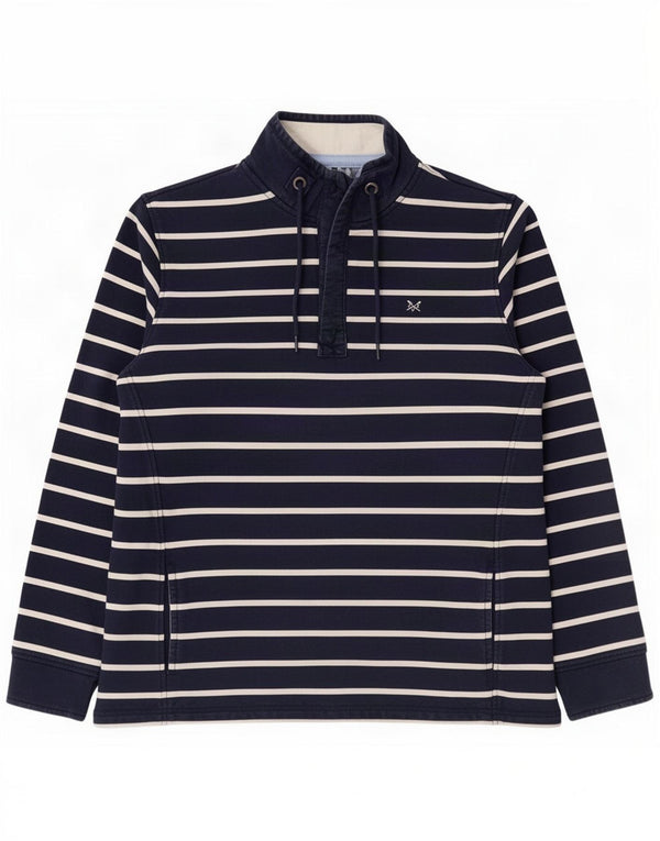 Crew Clothing Felpa da donna Maglione UK 16 Large Navy Blue Striped
