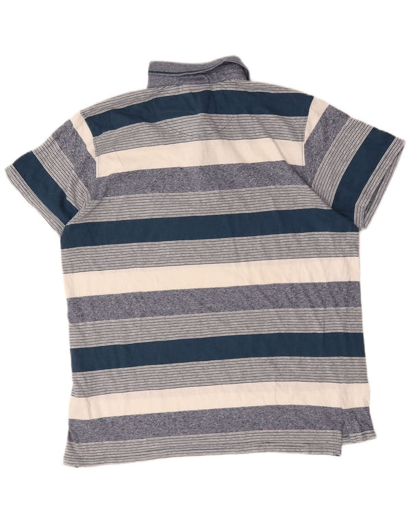 Polo da uomo dalla vestibilità regolare Pierre Cardin, grande, in cotone a righe blu navy