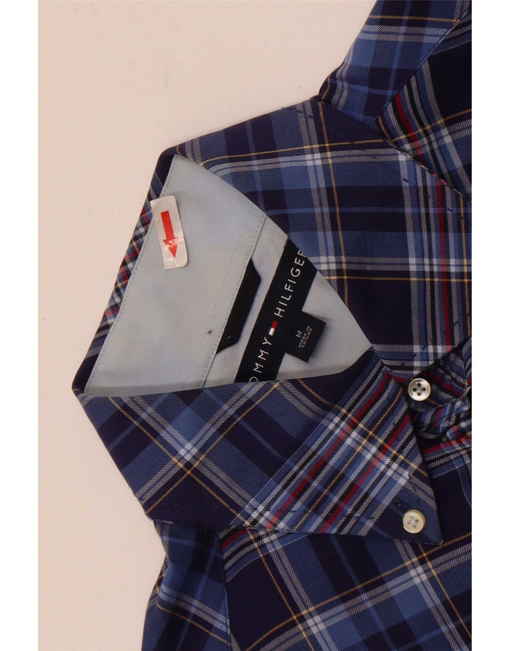 Camicia da uomo Tommy Hilfiger in cotone a quadri blu medio