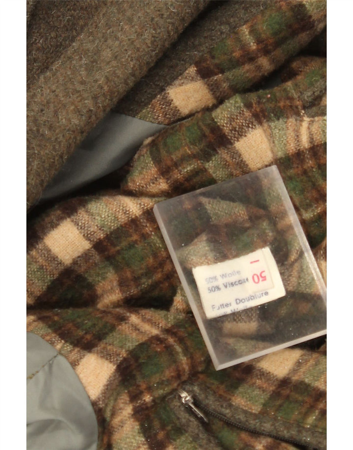 Giacca utility vintage da uomo IT 50 Large in lana kaki