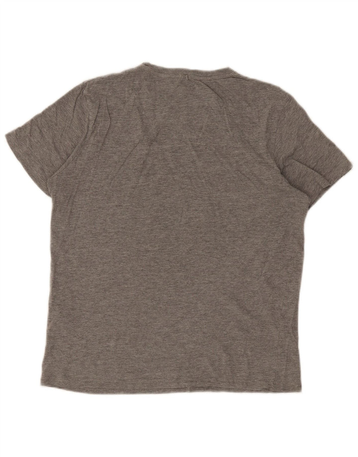 T-shirt grafica da uomo Jack & Jones Top in cotone grigio medio