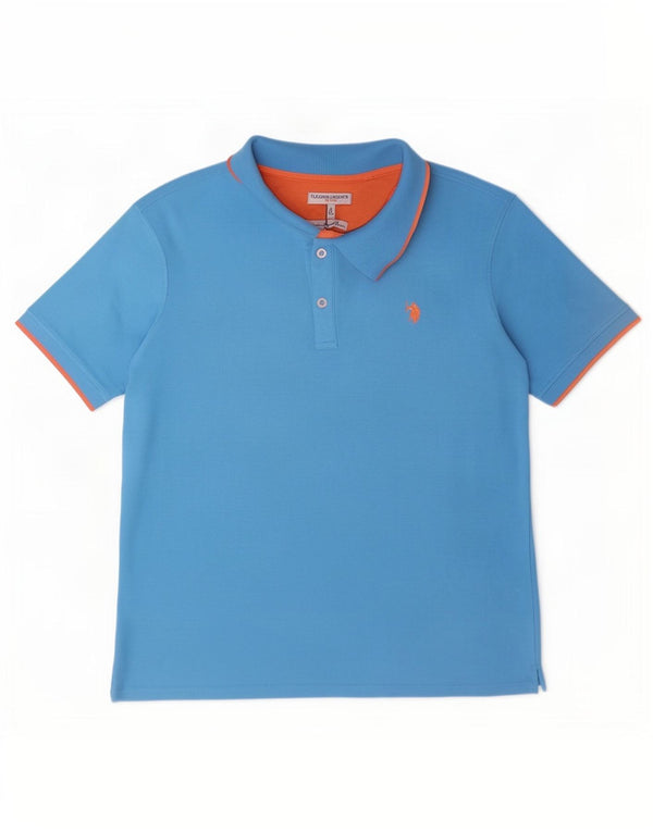 Polo Assn. Polo da uomo 3XL in cotone blu