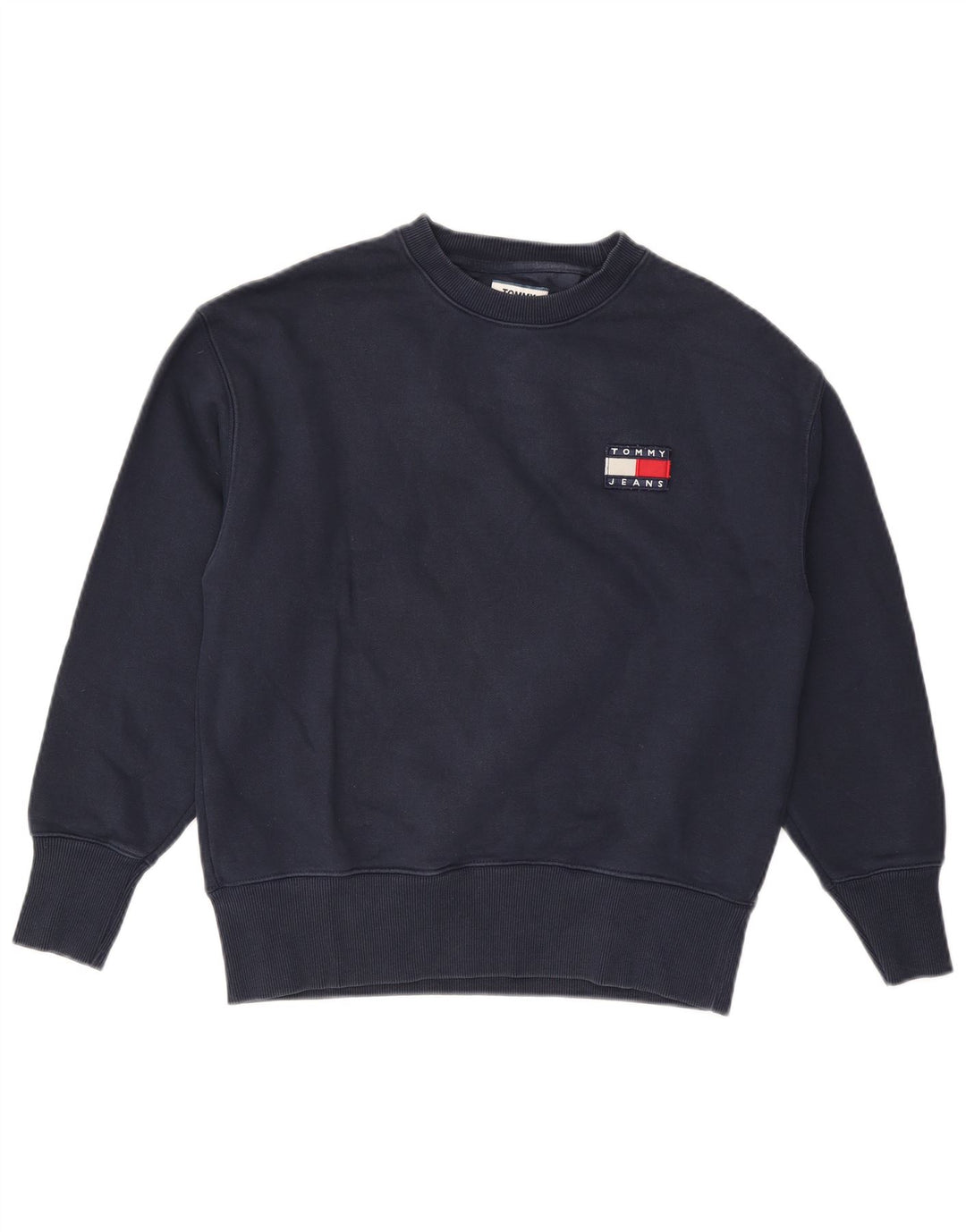 Tommy Hilfiger Uomo Felpa Maglione Piccolo Blu Navy Cotone