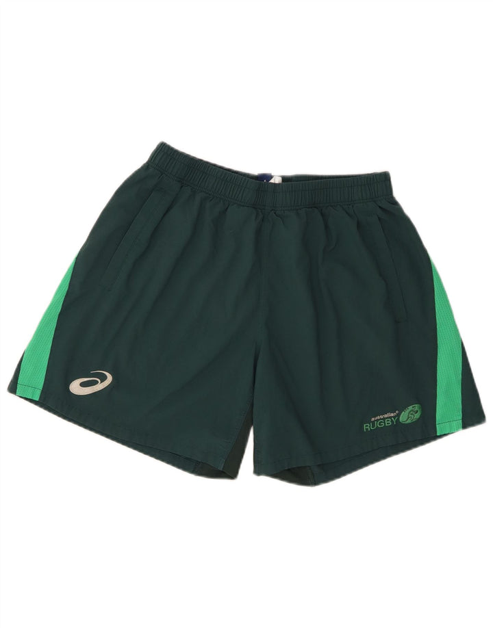Pantaloncini sportivi Asics da uomo con grafica grande color verde