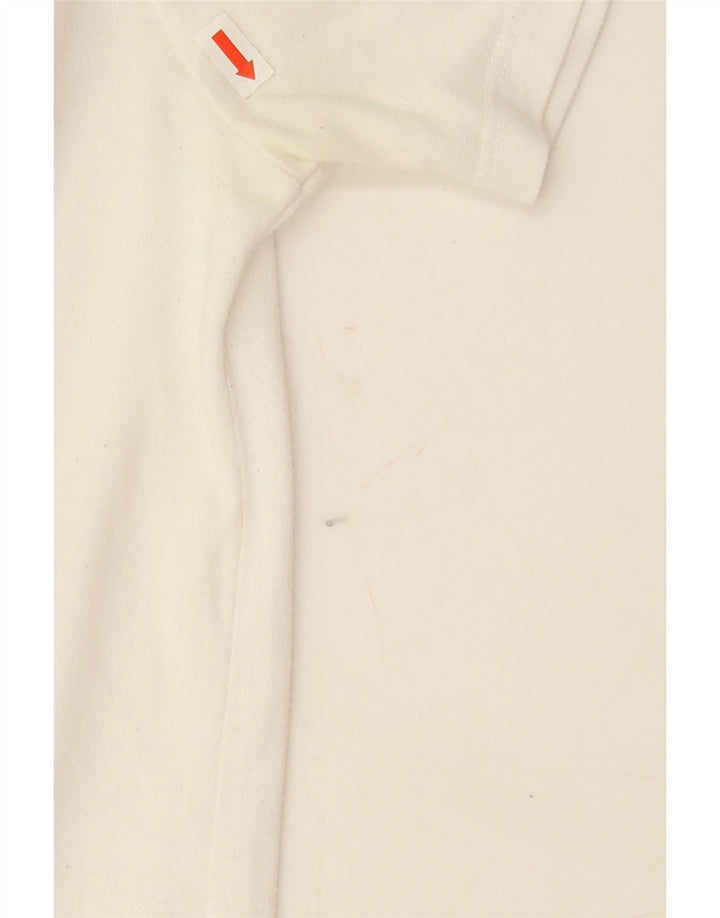 T-shirt grafica oversize da donna Nike UK 6 XS poliestere bianco
