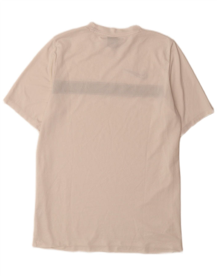 T-shirt Nike Dri Fit da uomo, top in poliestere color block bianco medio