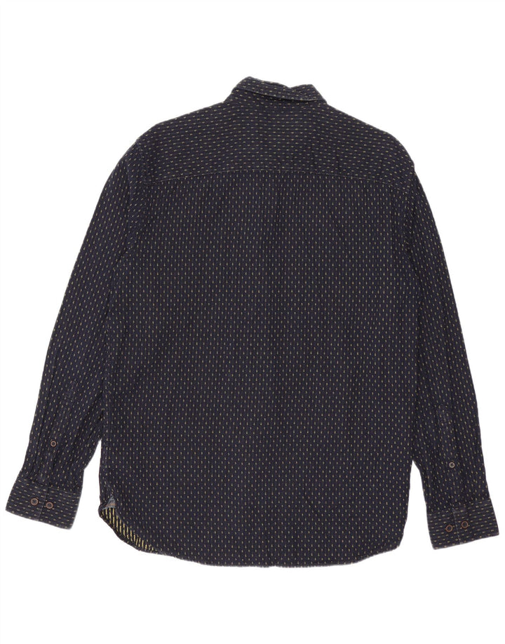Camicia Joules da uomo vestibilità classica in cotone a righe medie blu navy