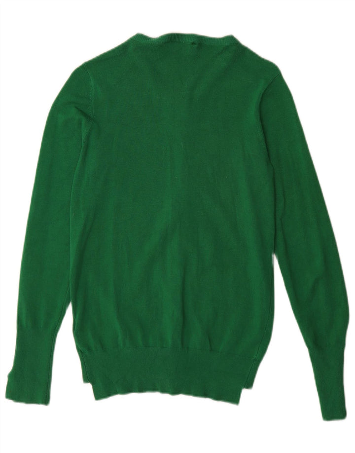 Maglione cardigan da donna Zara UK 10 piccolo viscosa verde