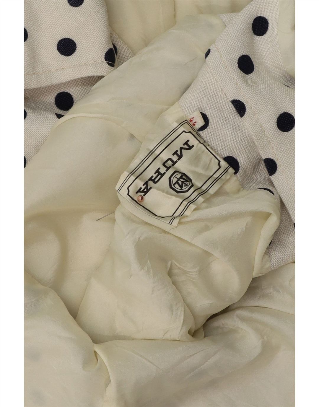 Giacca blazer vintage da donna a 5 bottoni IT 44 a pois bianchi medi