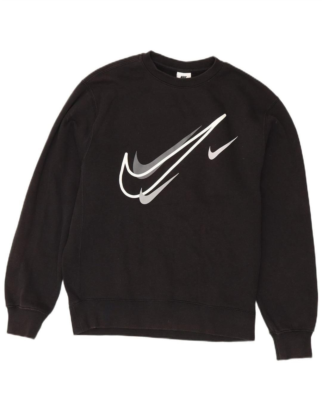 NIKE Felpa con grafica da uomo Maglione piccolo in cotone nero