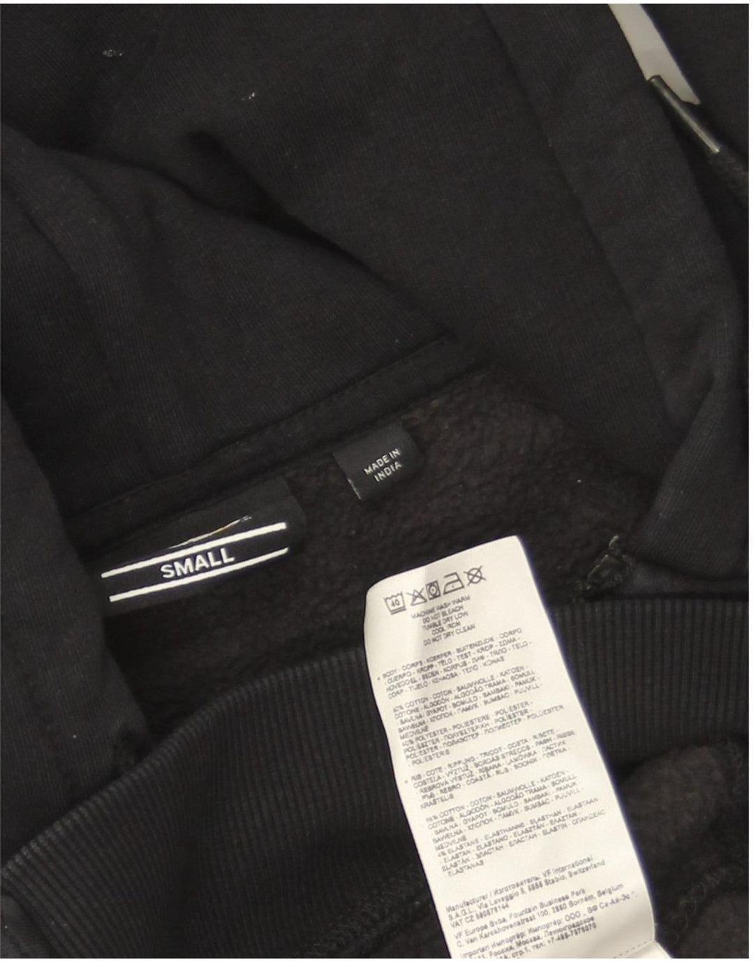 Maglione con cappuccio e zip da uomo Dickies piccolo in cotone nero