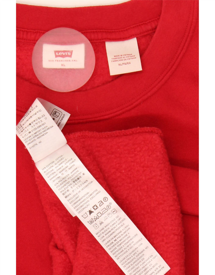 Felpa da uomo Levi's Jumper XL in cotone rosso