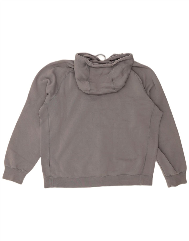 NIKE Felpa con cappuccio grafica da uomo grande in cotone grigio