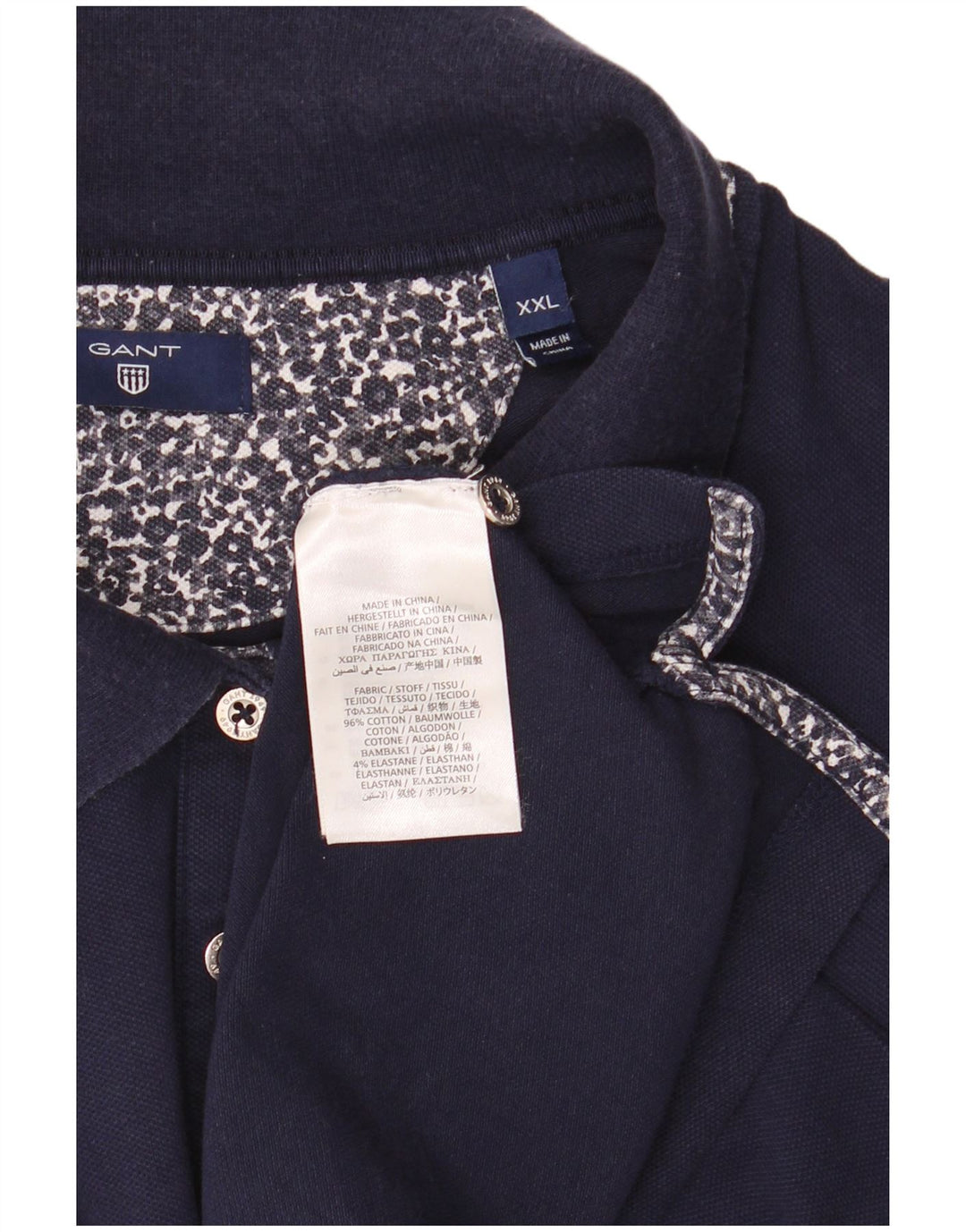 Polo da donna Gant 2XL in cotone blu navy